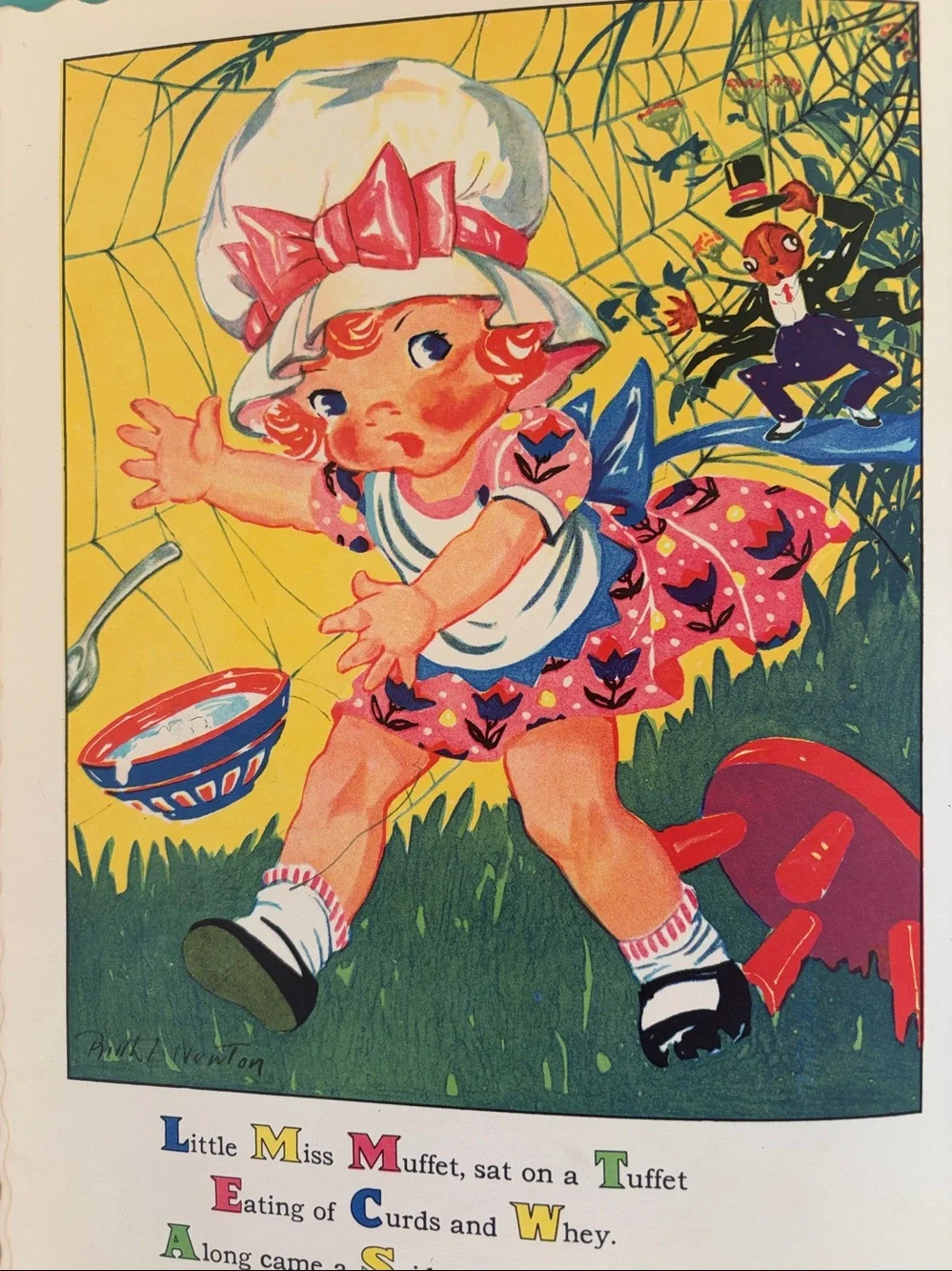 Mother Goose Illustrated Children's Book - 1943-13”Tall!